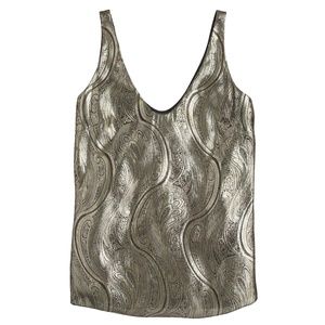 J.Crew Cate Cami in Gilded Paisley Lamé